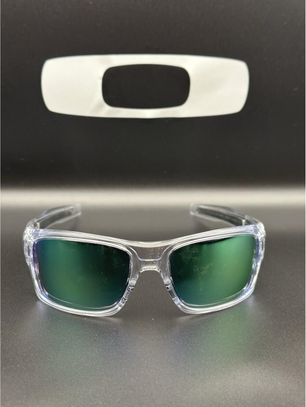 Oakley Turbine Polished Clear w/Prizm Jade Polarized Lenses
